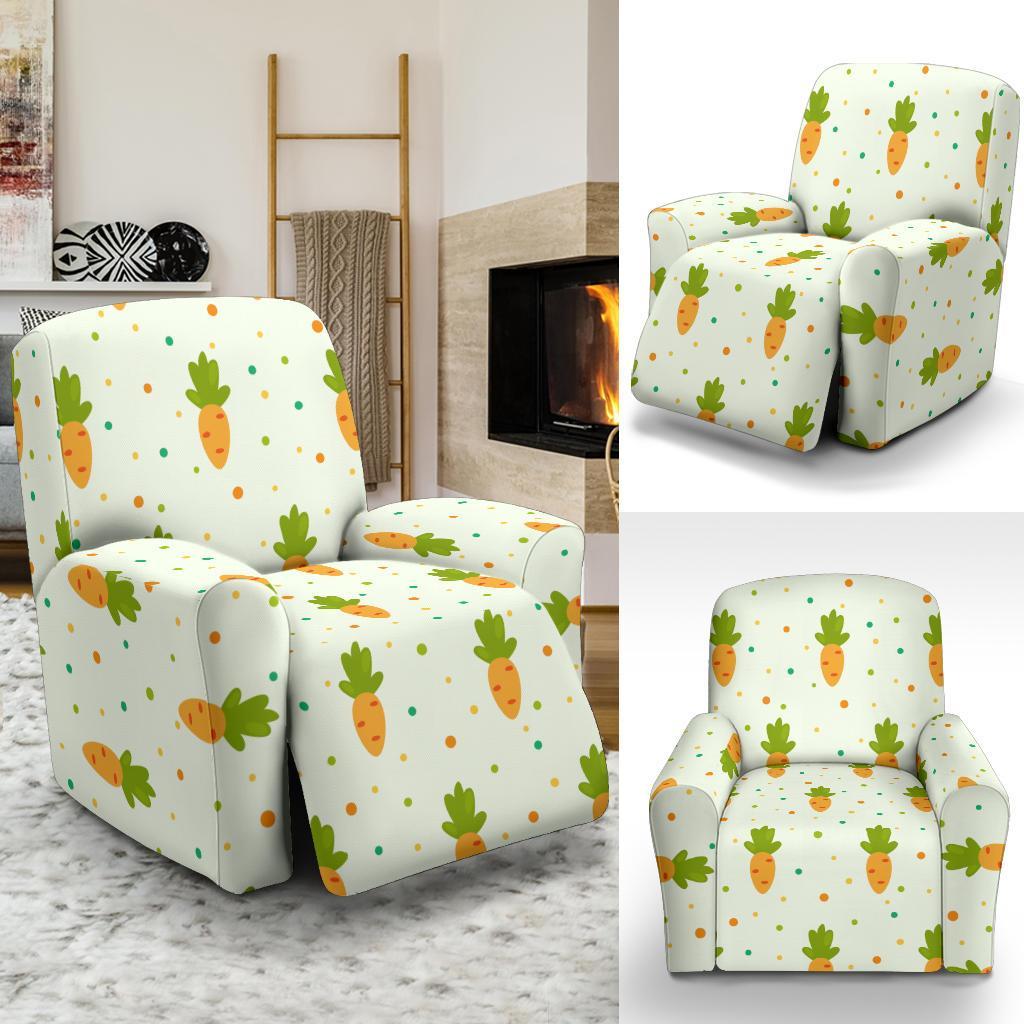 Carrot Dot Pattern Print Recliner Cover-grizzshop