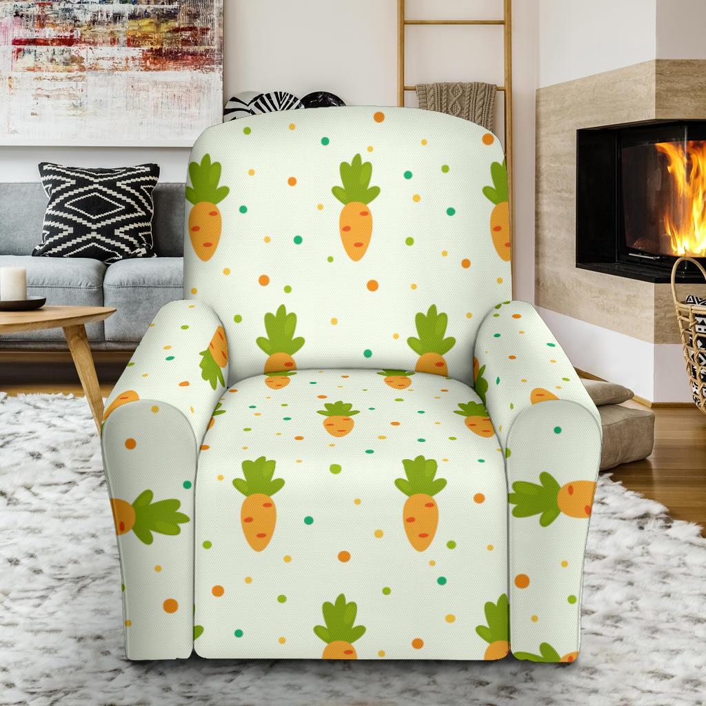 Carrot Dot Pattern Print Recliner Cover-grizzshop