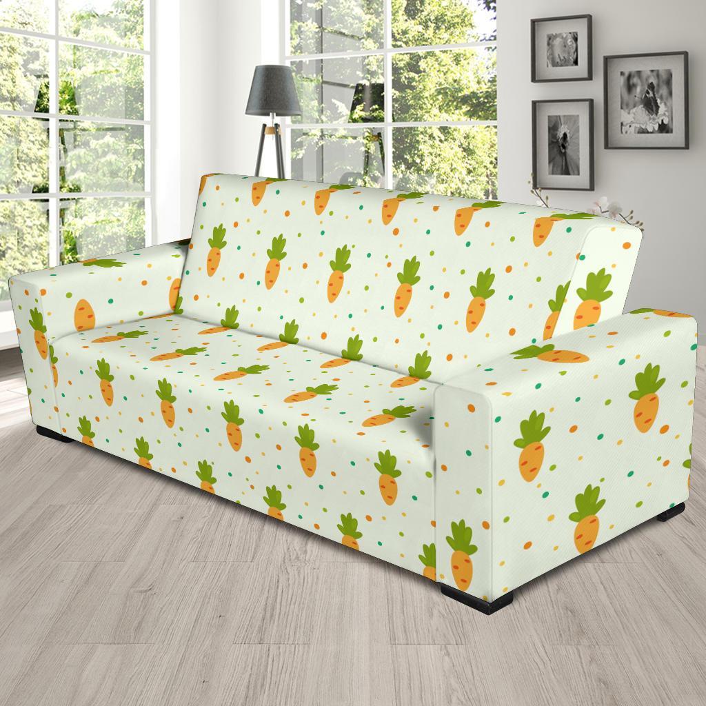 Carrot Dot Pattern Print Sofa Covers-grizzshop