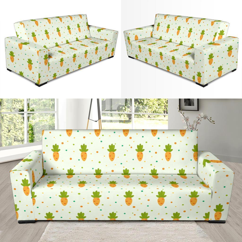 Carrot Dot Pattern Print Sofa Covers-grizzshop