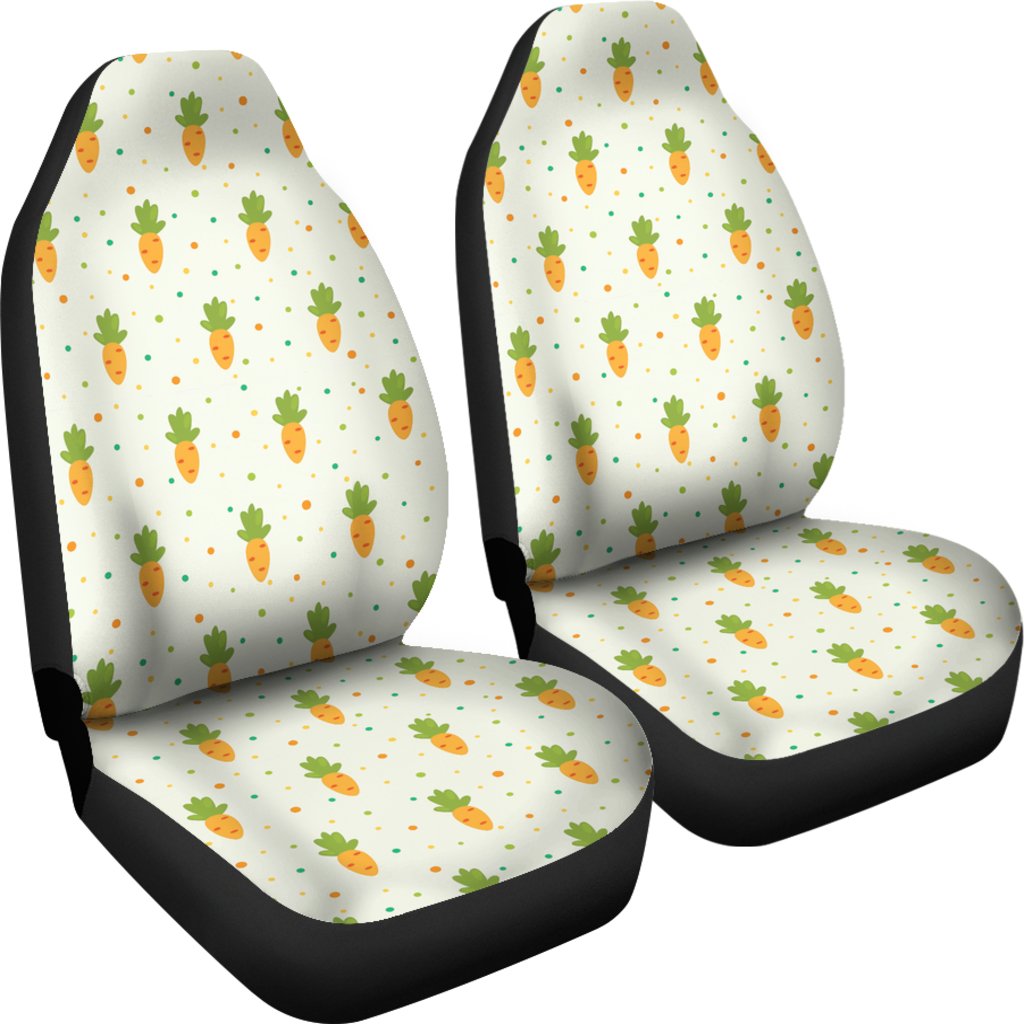 Carrot Dot Pattern Print Universal Fit Car Seat Cover-grizzshop