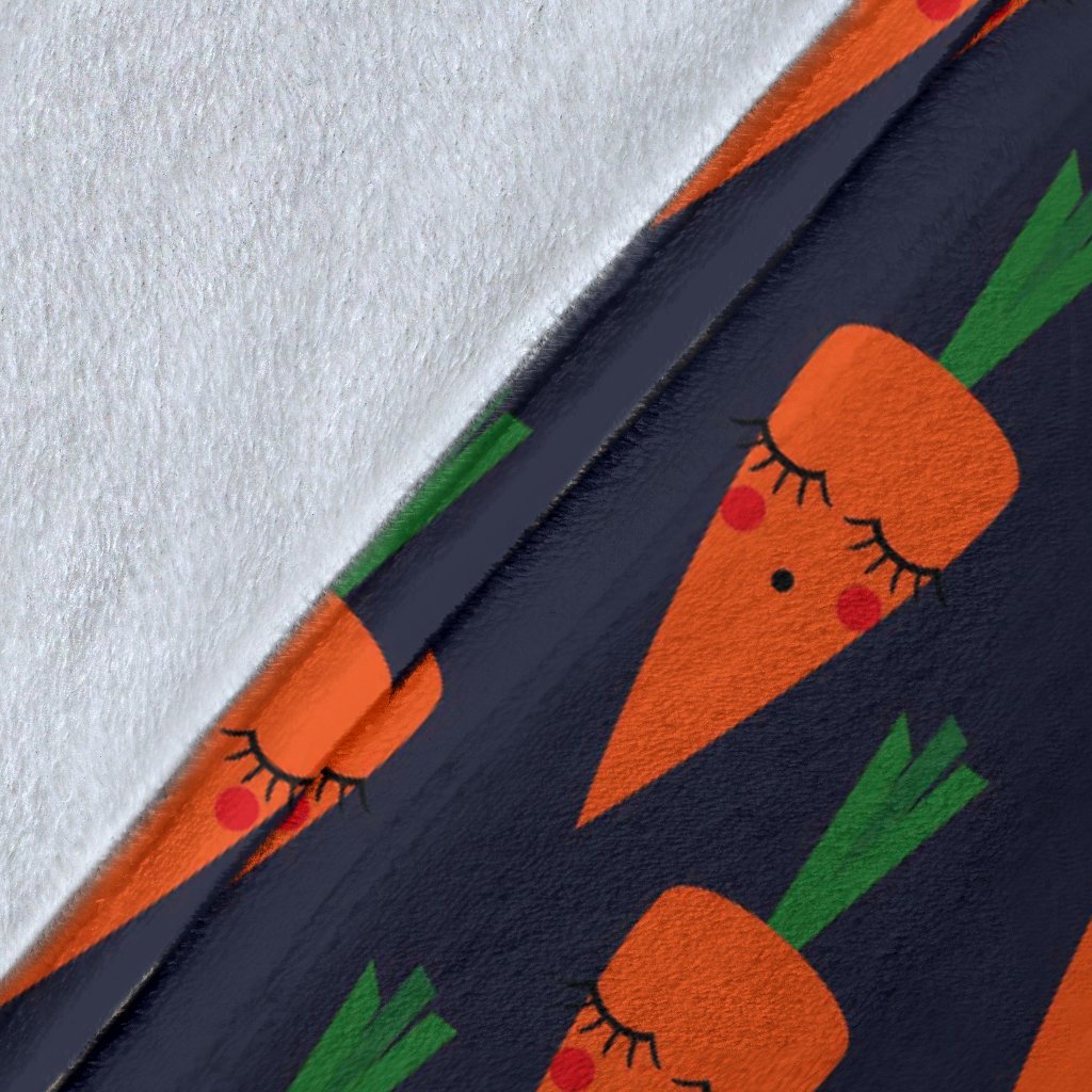 Carrot Face Pattern Print Blanket-grizzshop