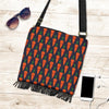 Carrot Face Pattern Print Crossbody Bags-grizzshop