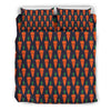 Carrot Face Pattern Print Duvet Cover Bedding Set-grizzshop