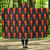 Carrot Face Pattern Print Hooded Blanket-grizzshop