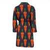 Carrot Face Pattern Print Men Long Robe-grizzshop