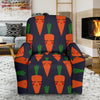 Carrot Face Pattern Print Recliner Cover-grizzshop