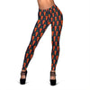 Carrot Face Pattern Print Women Leggings-grizzshop