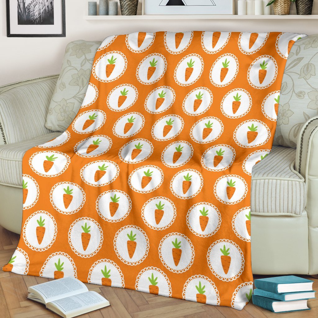 Carrot Pattern Print Blanket-grizzshop