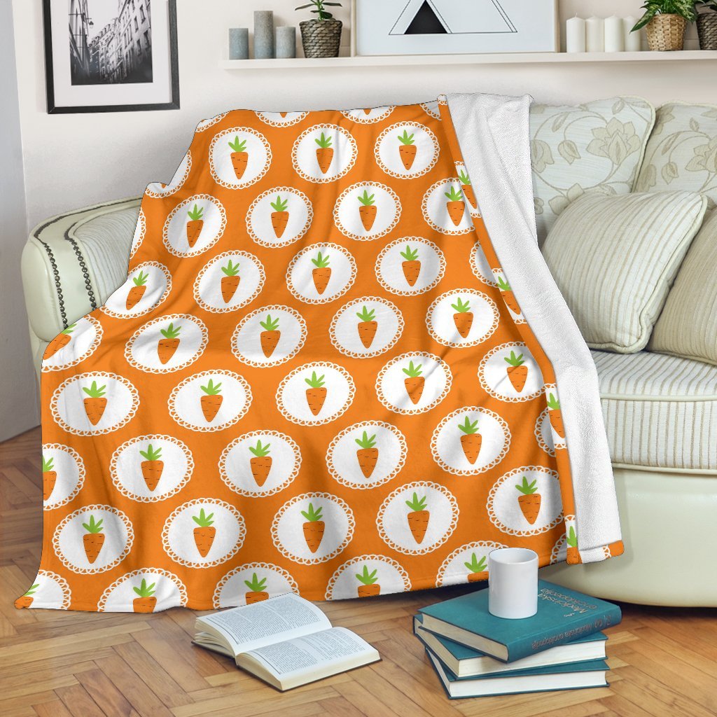 Carrot Pattern Print Blanket-grizzshop