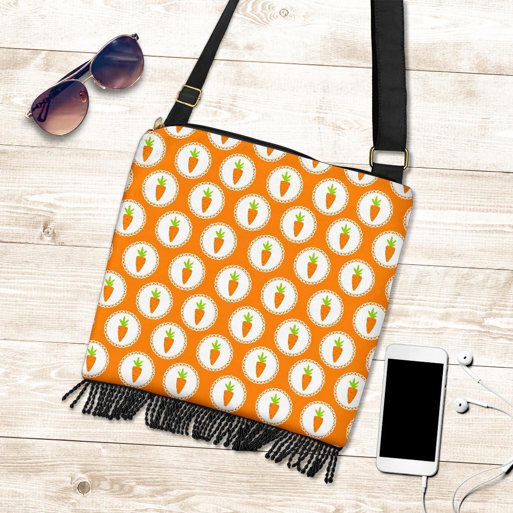 Carrot Pattern Print Crossbody Bags-grizzshop