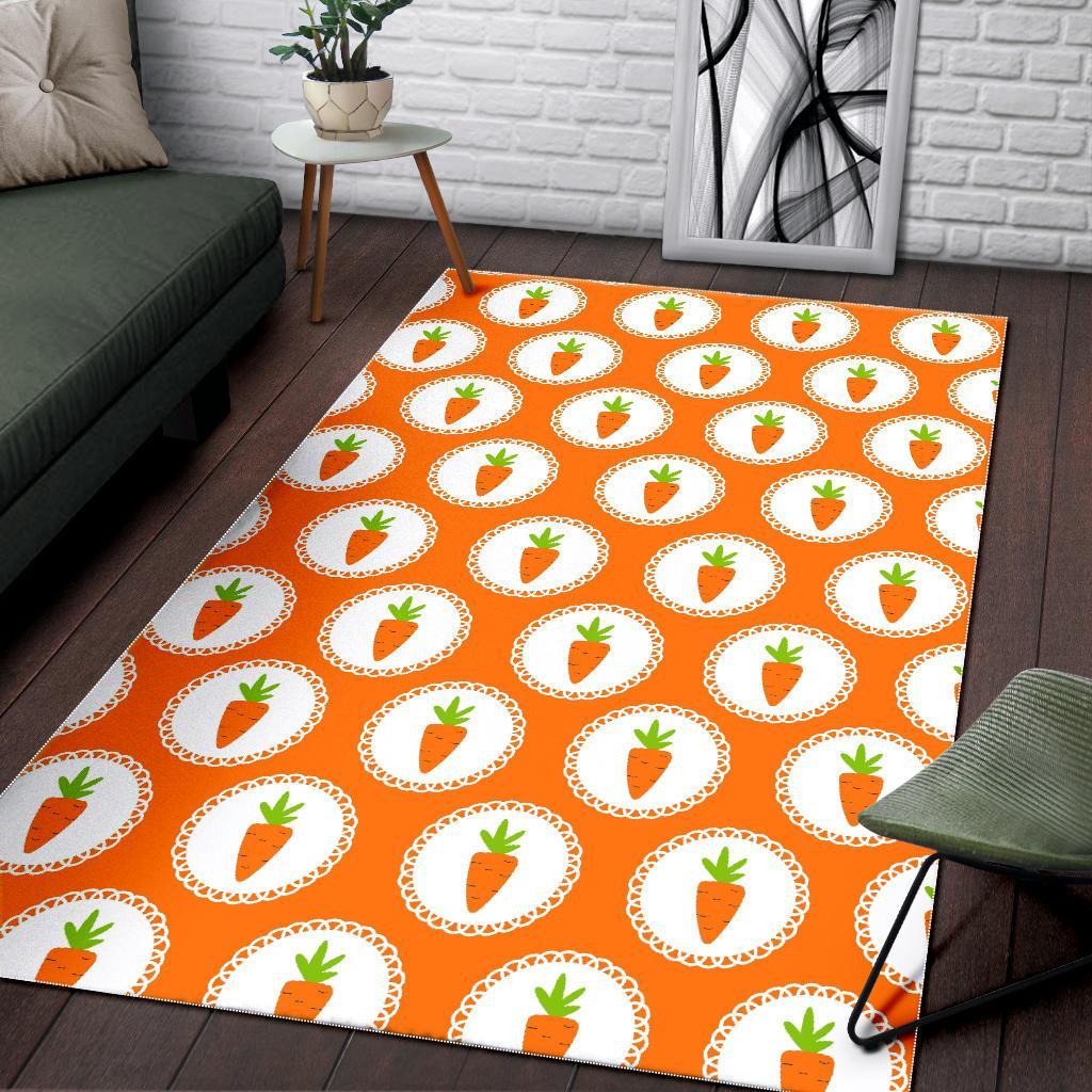 Carrot Pattern Print Floor Mat-grizzshop