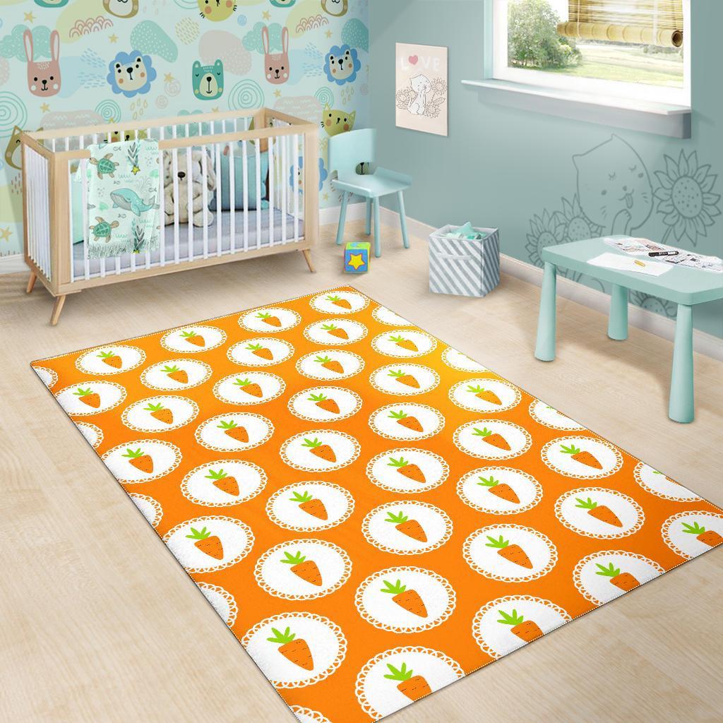 Carrot Pattern Print Floor Mat-grizzshop