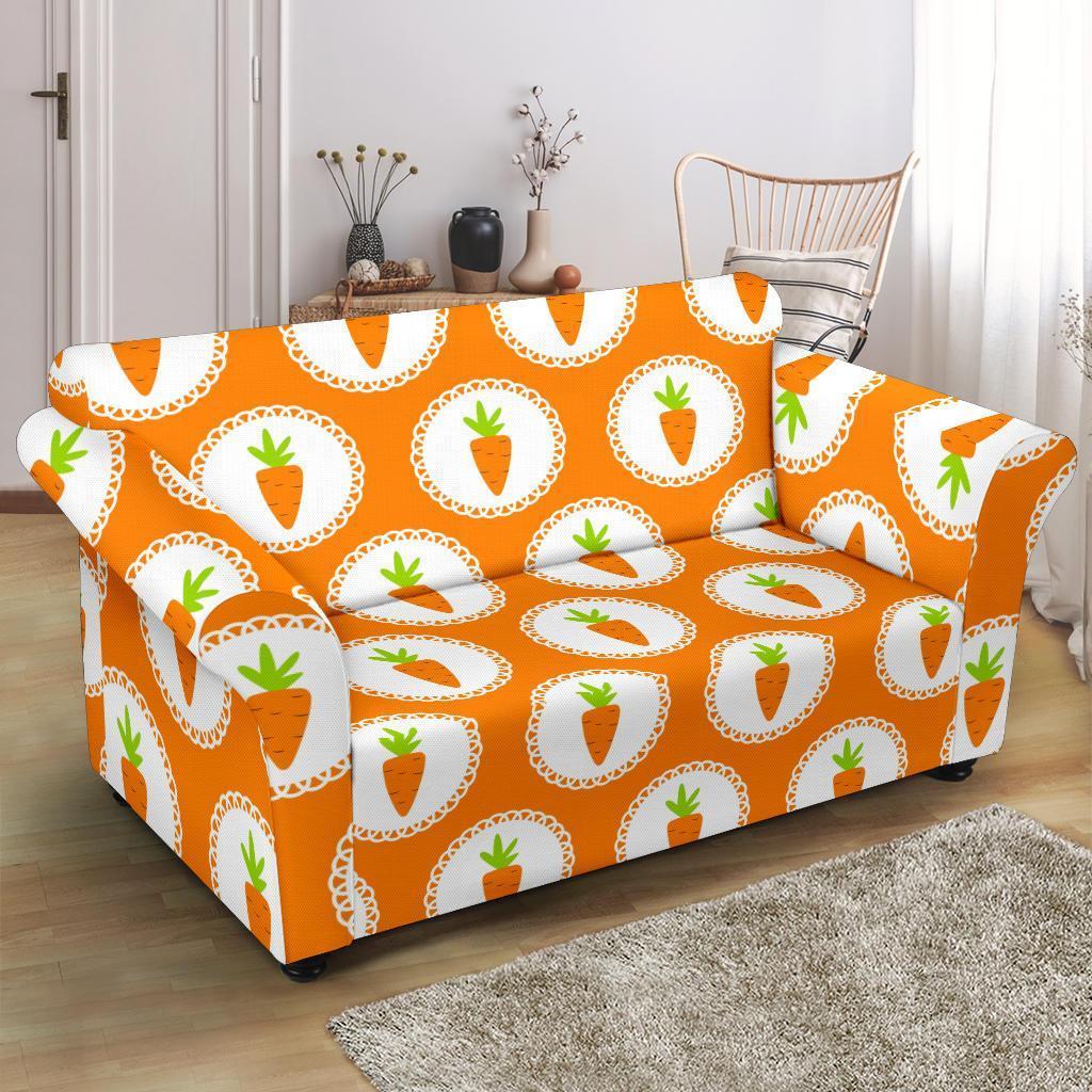 Carrot Pattern Print Loveseat Cover-grizzshop