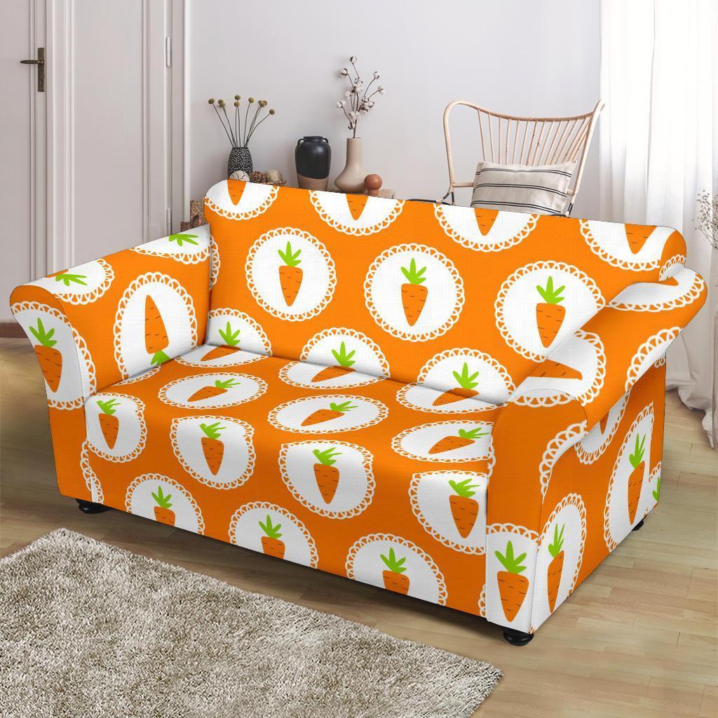 Carrot Pattern Print Loveseat Cover-grizzshop