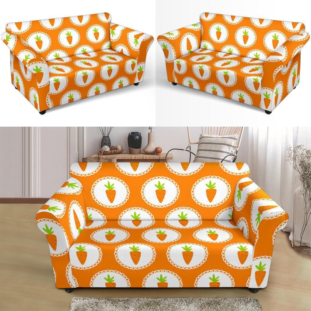 Carrot Pattern Print Loveseat Cover-grizzshop