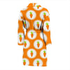 Carrot Pattern Print Men Long Robe-grizzshop