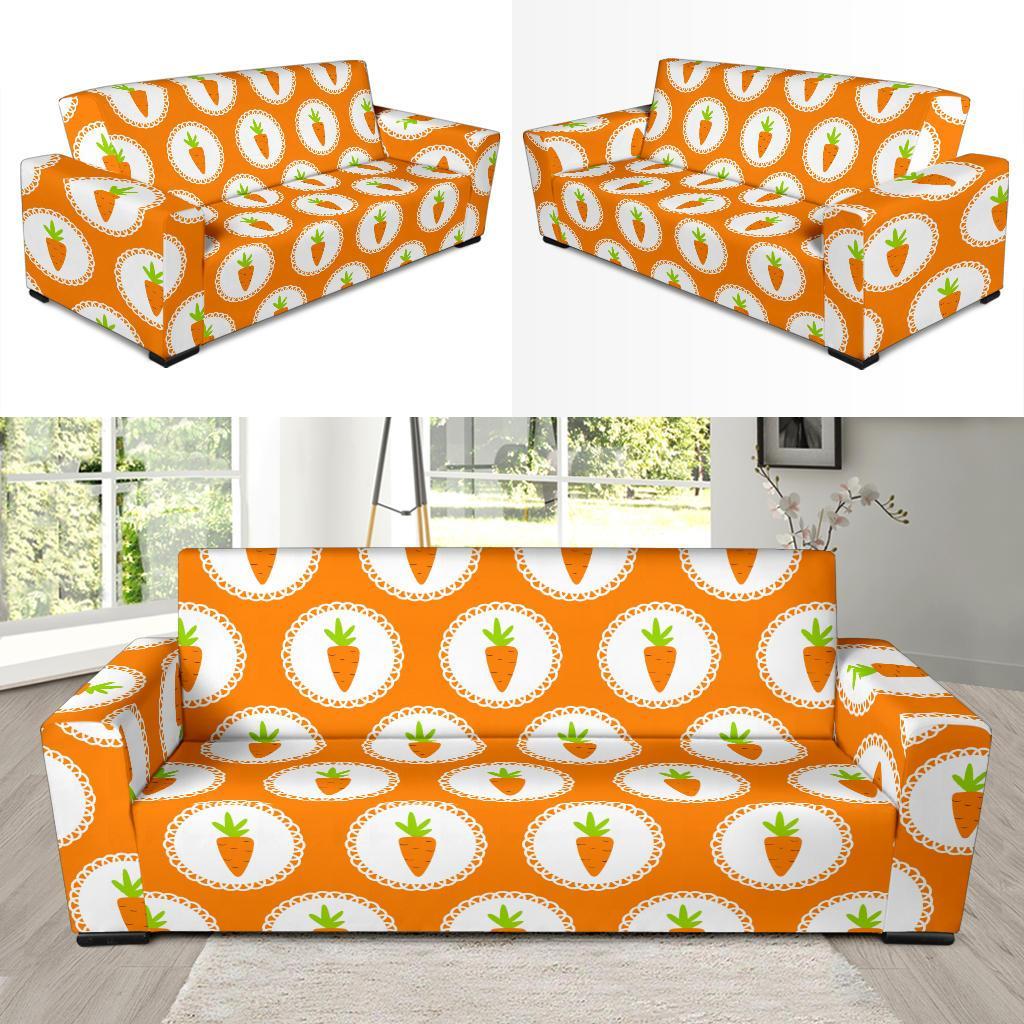 Carrot Pattern Print Sofa Covers-grizzshop