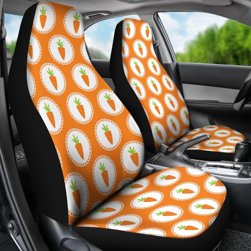 Carrot Pattern Print Universal Fit Car Seat Cover-grizzshop