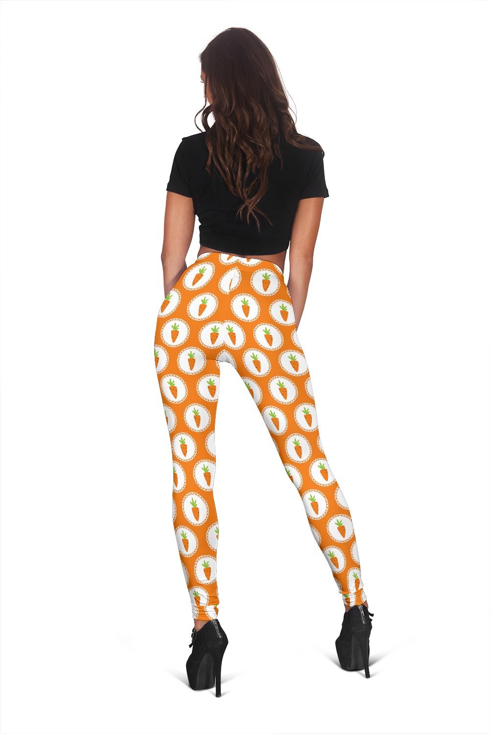 Carrot Pattern Print Women Leggings-grizzshop