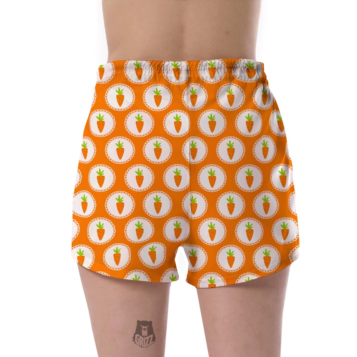 Carrot Pattern Print Women's Shorts-grizzshop