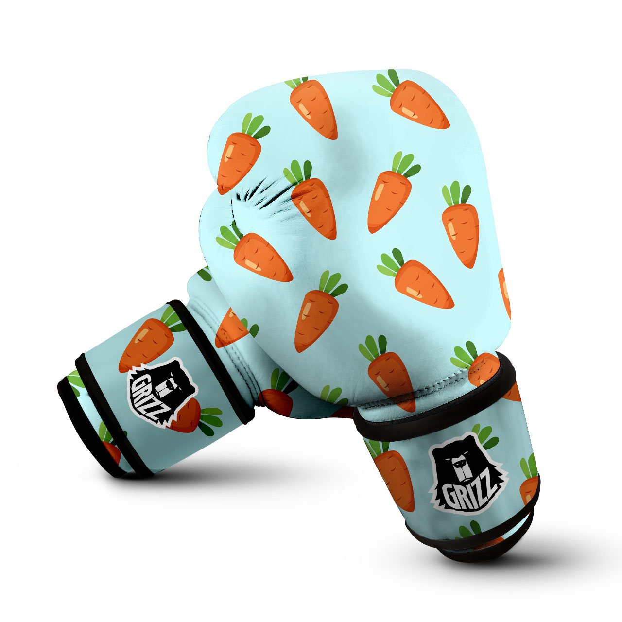 Carrot Print Pattern Boxing Gloves-grizzshop