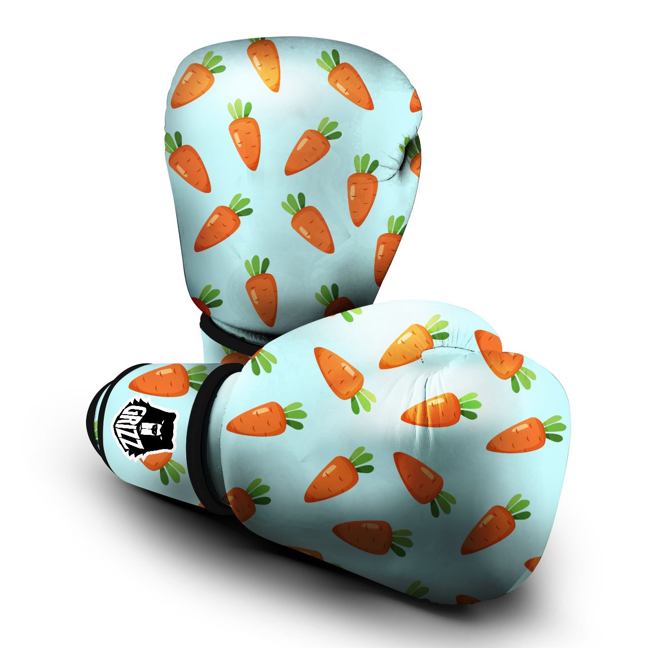 Carrot Print Pattern Boxing Gloves-grizzshop