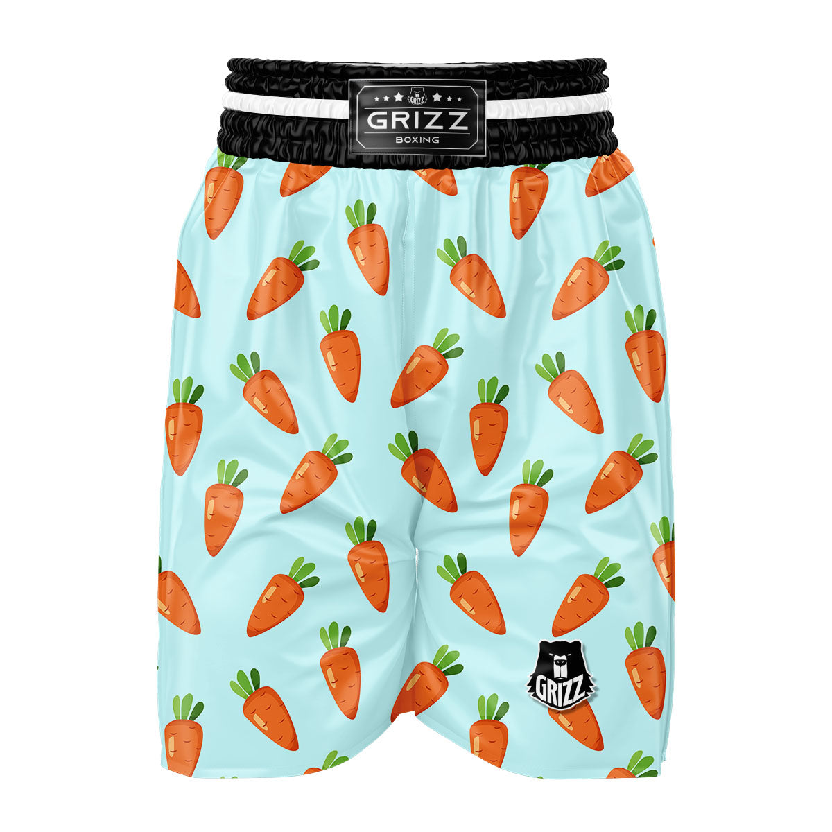 Carrot Print Pattern Boxing Shorts-grizzshop
