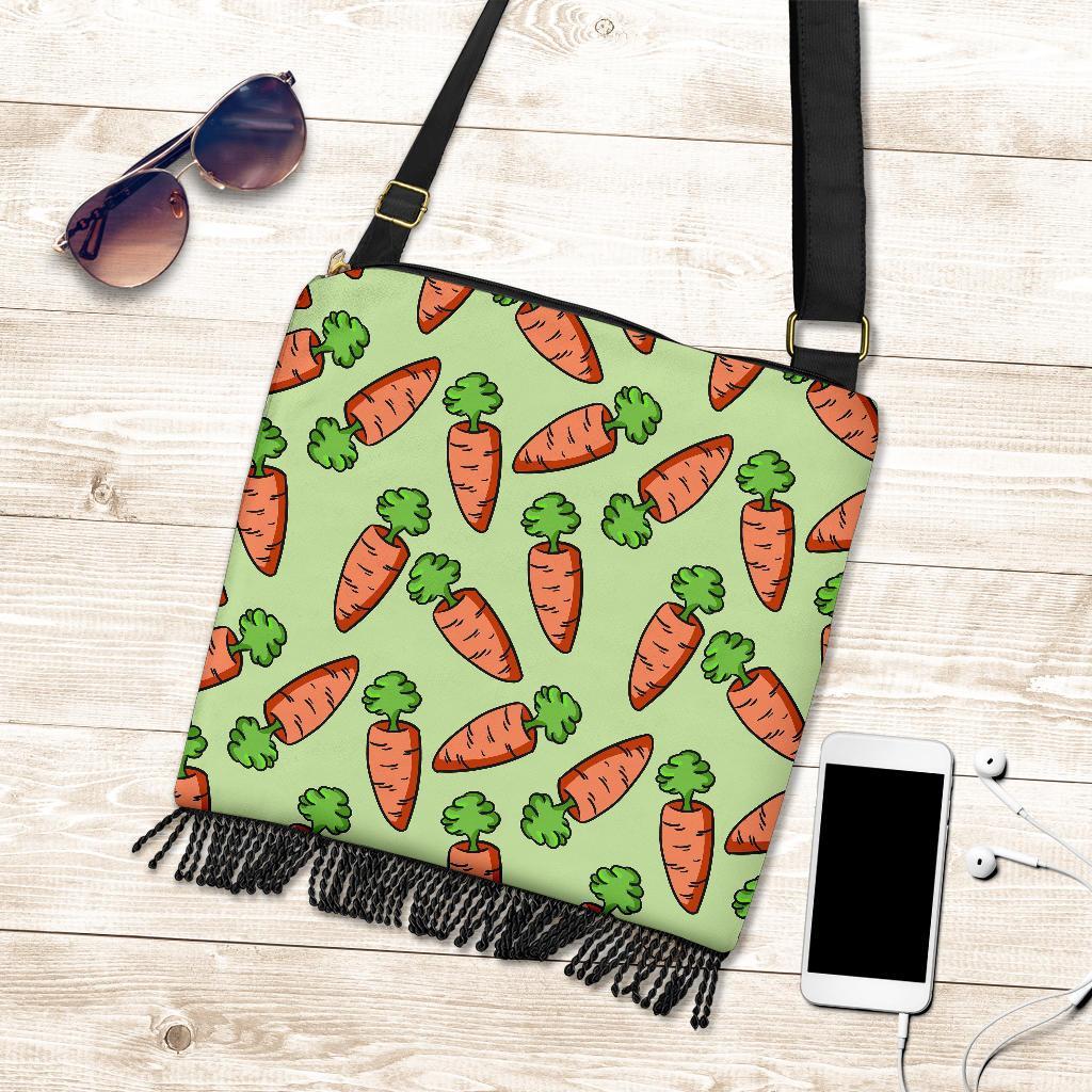 Carrot Print Pattern Crossbody Bags-grizzshop