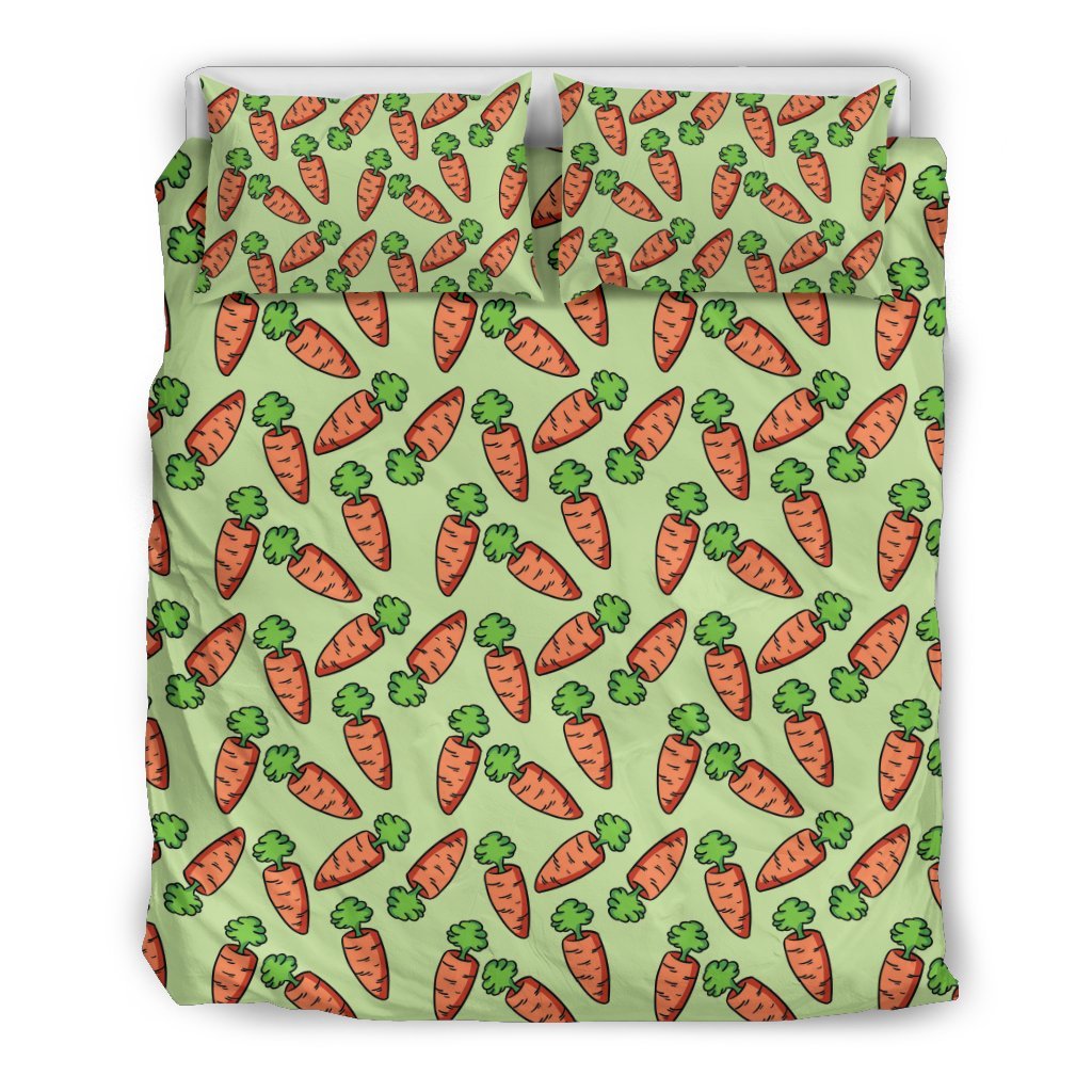 Carrot Print Pattern Duvet Cover Bedding Set-grizzshop