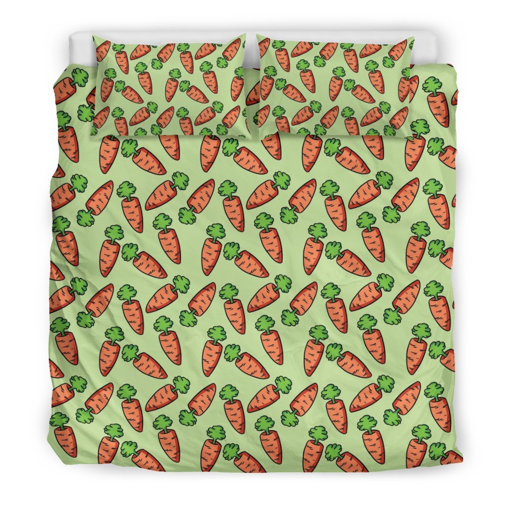 Carrot Print Pattern Duvet Cover Bedding Set-grizzshop