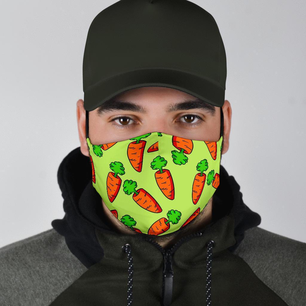 Carrot Print Pattern Face Mask-grizzshop