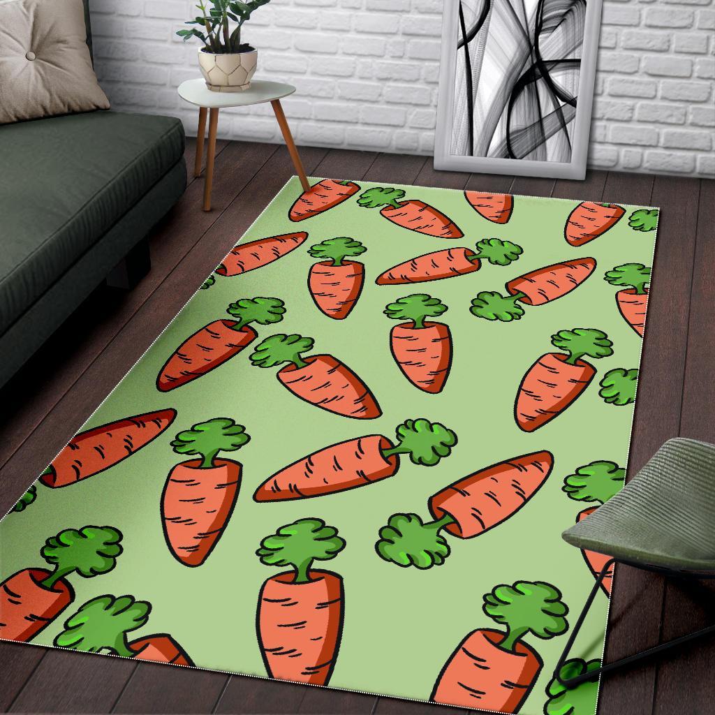 Carrot Print Pattern Floor Mat-grizzshop