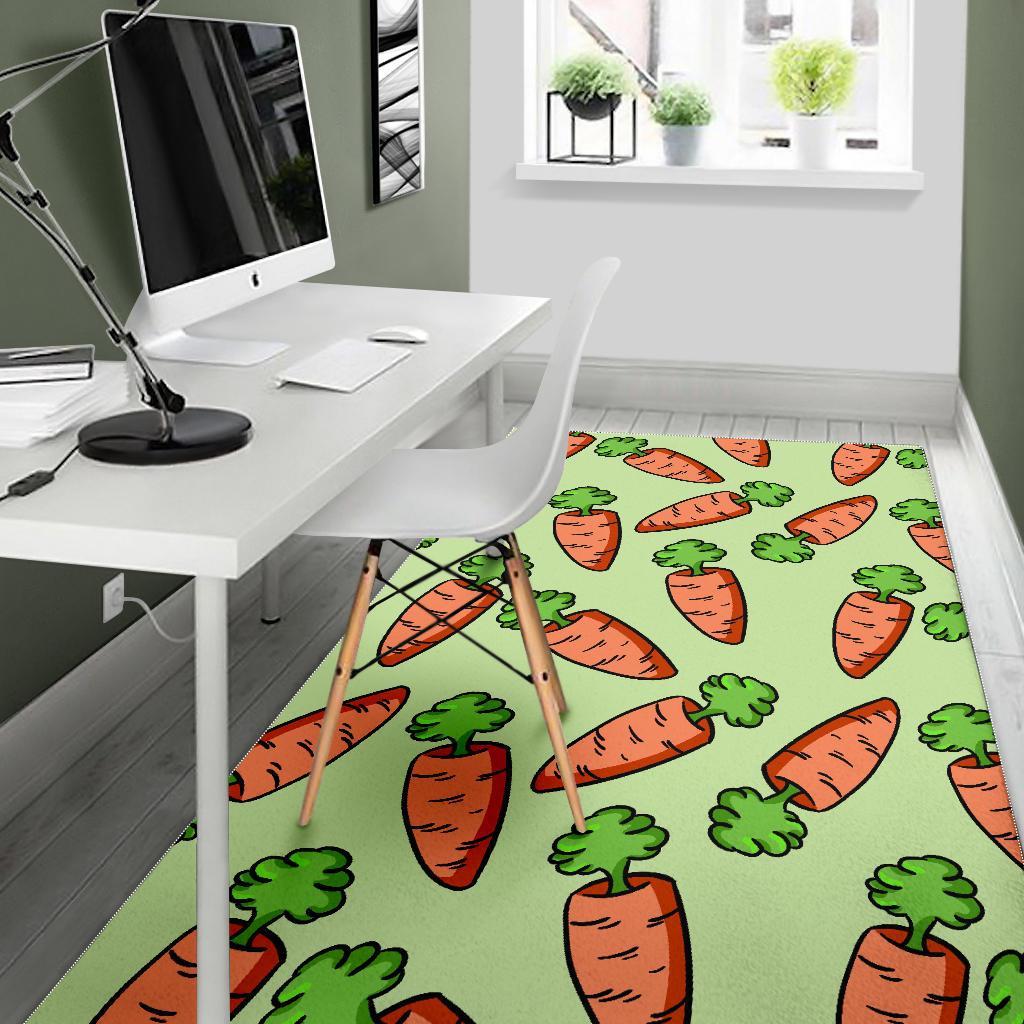 Carrot Print Pattern Floor Mat-grizzshop