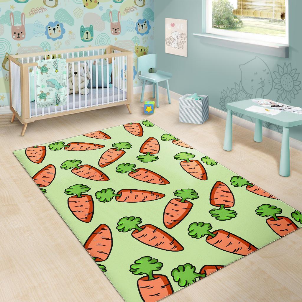 Carrot Print Pattern Floor Mat-grizzshop