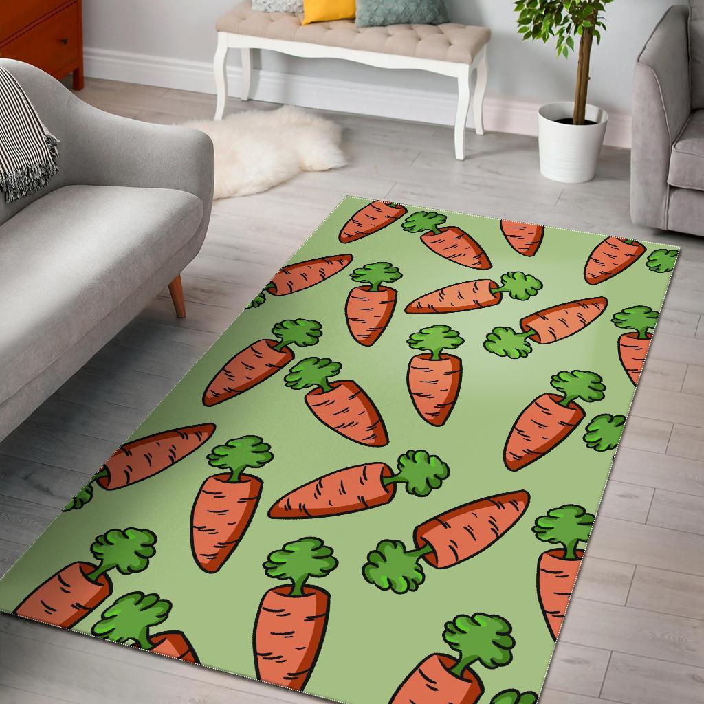 Carrot Print Pattern Floor Mat-grizzshop