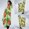 Carrot Print Pattern Hooded Blanket-grizzshop