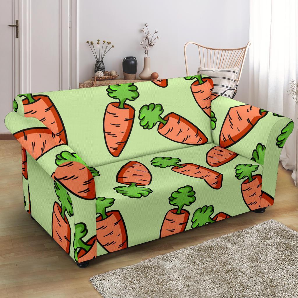 Carrot Print Pattern Loveseat Cover-grizzshop