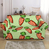 Carrot Print Pattern Loveseat Cover-grizzshop