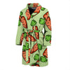 Carrot Print Pattern Men Long Robe-grizzshop