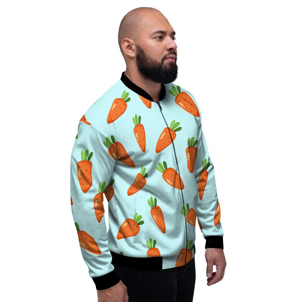 Carrot Print Pattern Men's Bomber Jacket-grizzshop