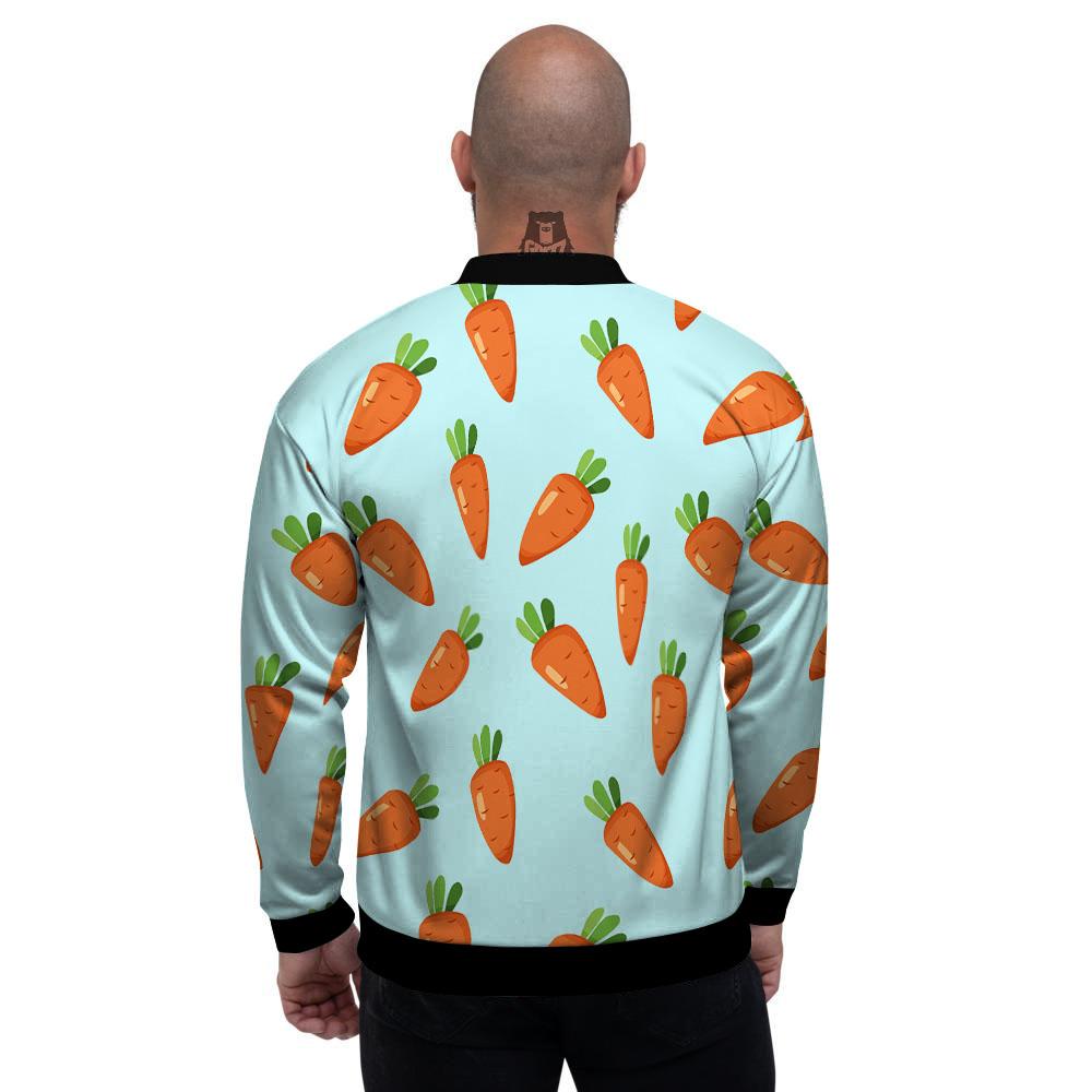 Carrot Print Pattern Men's Bomber Jacket-grizzshop