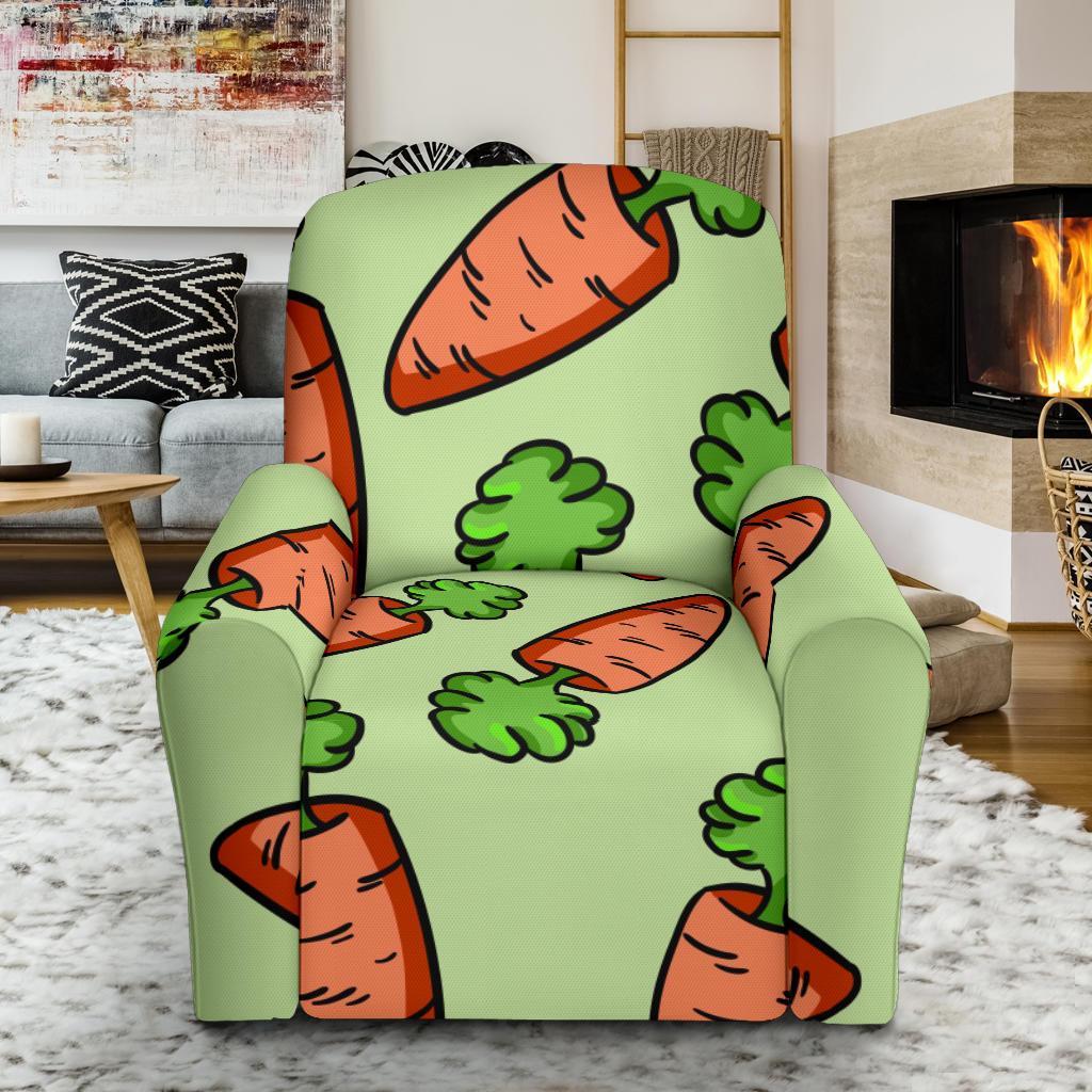 Carrot Print Pattern Recliner Cover-grizzshop