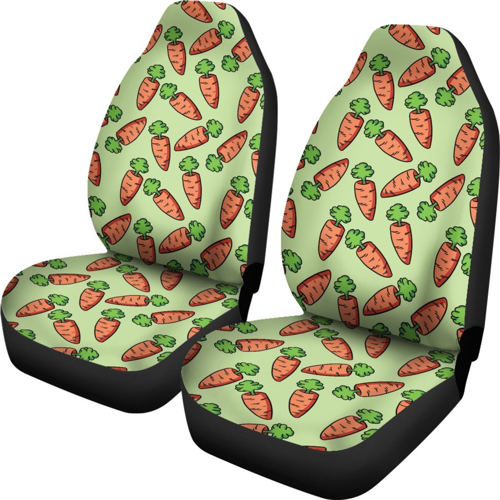 Carrot Print Pattern Universal Fit Car Seat Cover-grizzshop