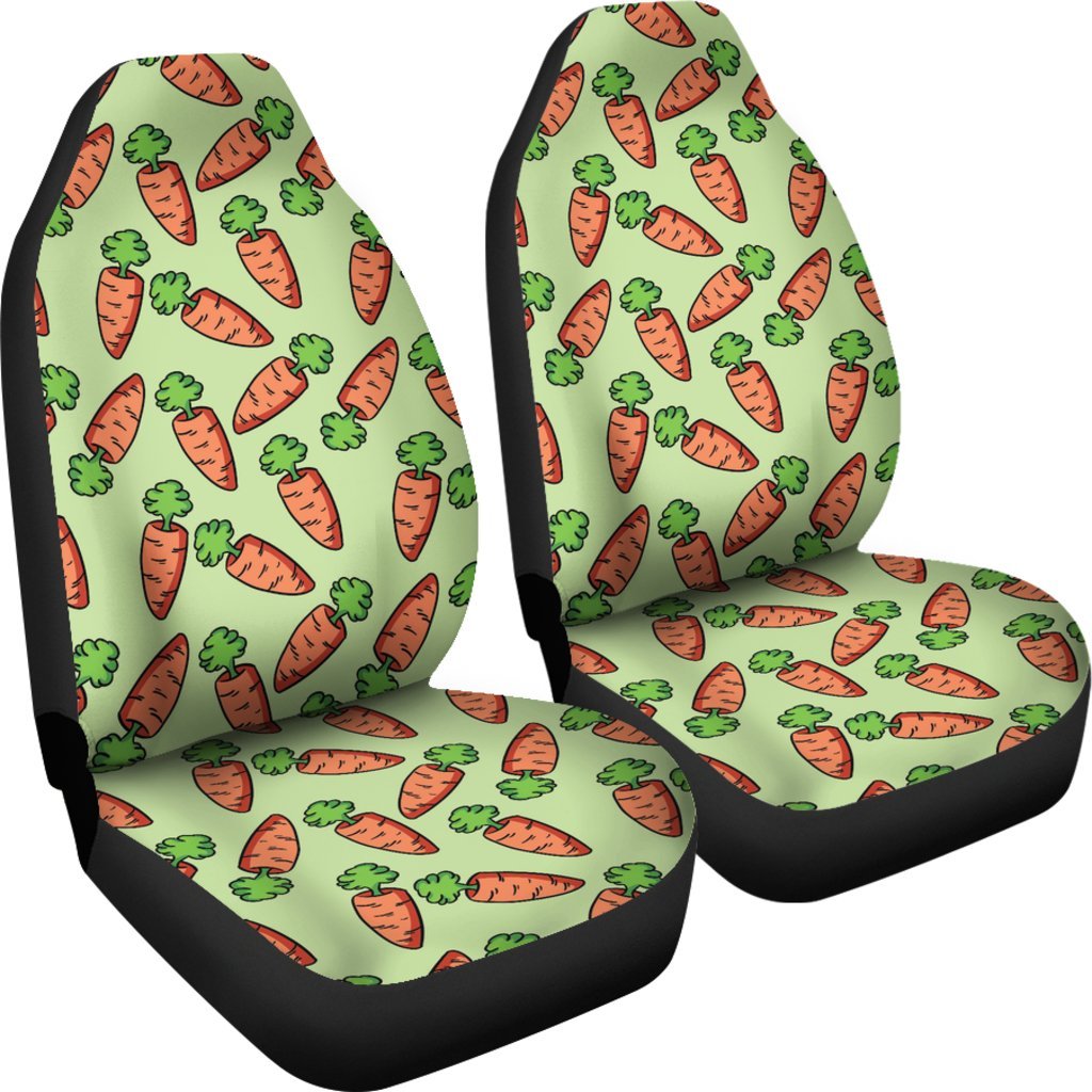 Carrot Print Pattern Universal Fit Car Seat Cover-grizzshop