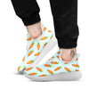 Carrot Print Pattern White Athletic Shoes-grizzshop