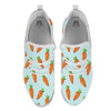 Carrot Print Pattern White Athletic Shoes-grizzshop