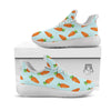 Carrot Print Pattern White Athletic Shoes-grizzshop