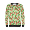 Carrot Print Pattern Women Crewneck Sweatshirt-grizzshop