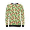 Carrot Print Pattern Women Crewneck Sweatshirt-grizzshop